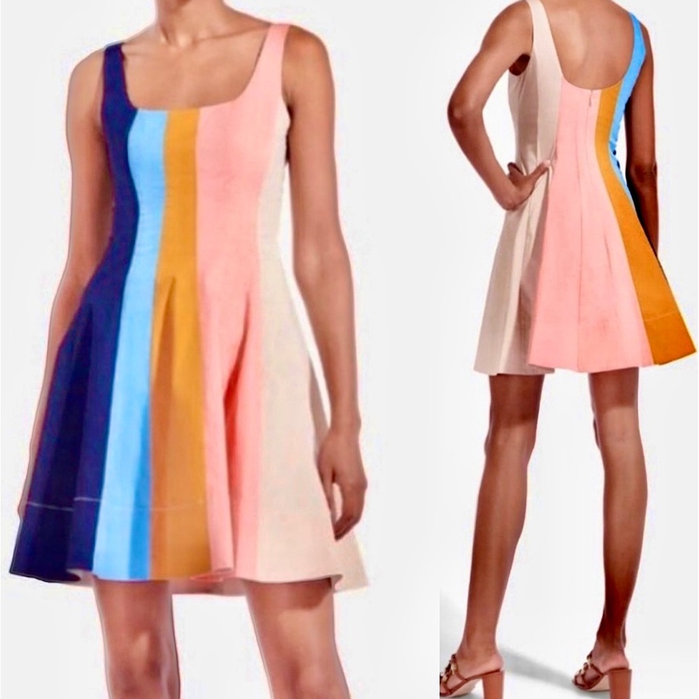 🌺🎉HP🎉🌺 NWT Staud Wells Mini Dress Land And Sea